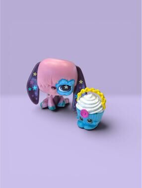 Littlest Pet Shop LPS Grooviest Sheepdog with Shopkins accessory